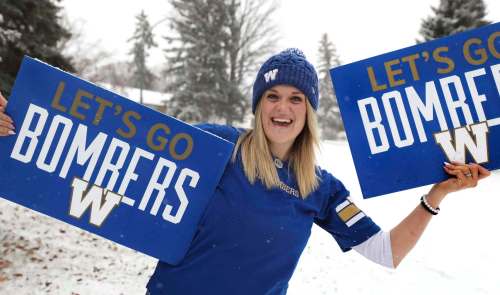 RUTH BONNEVILLE / WINNIPEG FREE PRESS
Danika St. Mars is a huge Blue Bomber fan and has some tips to share on becoming one.