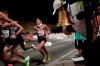 Yuki Kawauchi, of Japan, runs as the bell for the final lap is rung during the men's marathon at the World Athletics Championships in Doha, Qatar, Sunday, Oct. 6, 2019. (AP Photo/Nariman El-Mofty)