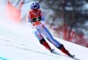 FILE - In this Feb. 20, 2018, file photo United States' Breezy Johnson competes in women's downhill training at the 2018 Winter Olympics in Jeongseon, South Korea. Johnson tore a ligament in her knee during a second straight offseason training session. (AP Photo/Alessandro Trovati, File)