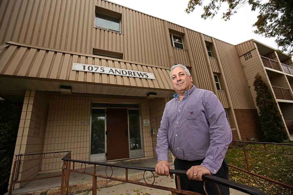 MIKE DEAL / WINNIPEG FREE PRESS
Avrom Charach, VP, Kay Four Properties outside one of their buildings at 1075 Andrews Street says some Manitoba landlords are concerned about the adverse effects of marijuana smoke on other tenants in their rental properties.