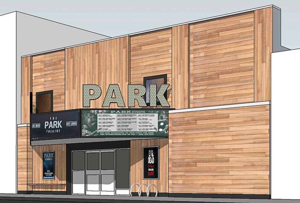 The Park Theatre is updating its exterior with wood panels, electronic signs and a new