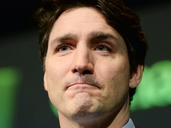 Prime Minister Justin Trudeau speaks to the media at the Canadian Space Agency headquarters Thursday, February 28, 2019 in St. Hubert, Que.THE CANADIAN PRESS/Ryan Remiorz