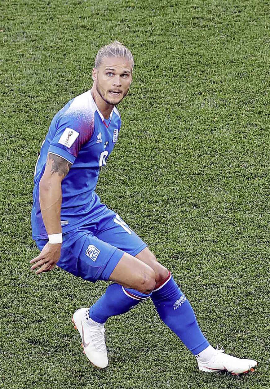 (AP Photo/Themba Hadebe)
Iceland's Rurik Gislason.