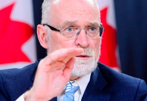 Auditor General Michael Ferguson holds a press conference following the tabling of the AG Report in the House of Commons in Ottawa on Tuesday, May 29, 2018. THE CANADIAN PRESS/Sean Kilpatrick