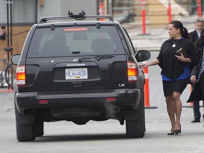 Former justice minister Jody Wilson-Raybould enters a vehicle as she leaves West Block on Parliament Hill in Ottawa, Tuesday, April 2, 2019. THE CANADIAN PRESS/Sean Kilpatrick