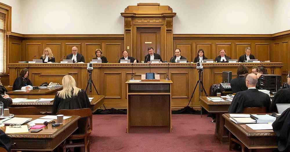 The first Supreme Court hearing in Winnipeg Wednesday morning. The judges heard the case of KGK in the courtroom usually used for Manitoba’s Court of Appeal. It was the first hearing the country’s highest court has ever held outside of Ottawa in its 144-year history. (Supreme Court of Canada Collection)