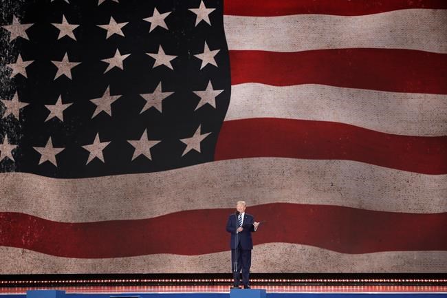 President Donald Trump speaks during an event to mark the 75th anniversary of D-Day in Portsmouth, England Wednesday, June 5, 2019. World leaders including U.S. President Donald Trump are gathering Wednesday on the south coast of England to mark the 75th anniversary of the D-Day landings. (AP Photo/Matt Dunham)