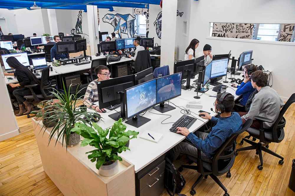 MIKE DEAL / WINNIPEG FREE PRESS FILES
The video game producer's studio in Winnipeg officially opened in early January with 3,200 square feet of space on the third floor of the Merchants Building.