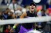 Bianca Andreescu, of Canada, reacts after defeating Belinda Bencic, of Switzerland, during the semifinals of the U.S. Open tennis championships Thursday, Sept. 5, 2019, in New York. (AP Photo/Adam Hunger)