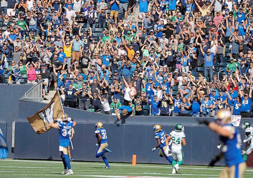 TREVOR HAGAN / THE CANADIAN PRESS FILES
Despite the increase in television viewership last year, it doesn't appear to be translating to more butts in seats across the league. The Bombers are hoping to buck that trend, by trying to give fans more bang — and booze — for their buck.