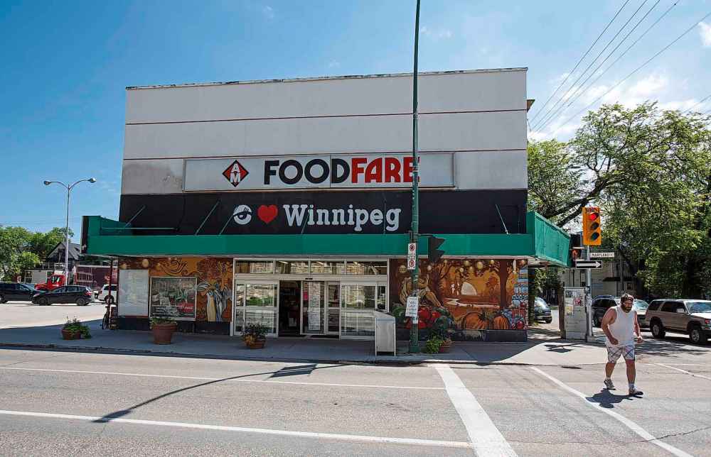 The Foodfare store at the corner of Maryland Street and Westminster Avenue once housed the Tivoli Theatre. (Mike Deal / Winnipeg Free Press)