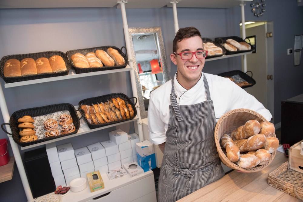 La Belle Baguette owner Alix Loiselle says he was compared to Vladimir Putin by anti-maskers. (David Lipnowski / Winnipeg Free Press files)
