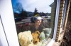 Sheilah Restall wants Winnipeggers to put teddy bears on their windowsills to give children something to look at while on walks. (Mikaela MacKenzie / Winnipeg Free Press)