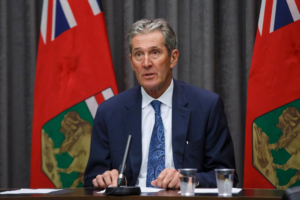 MIKE DEAL / WINNIPEG FREE PRESS
Premier Brian Pallister also announced that Manitoba is joining with the premiers of British Columbia and Yukon in supporting a federal program for paid sick leave.