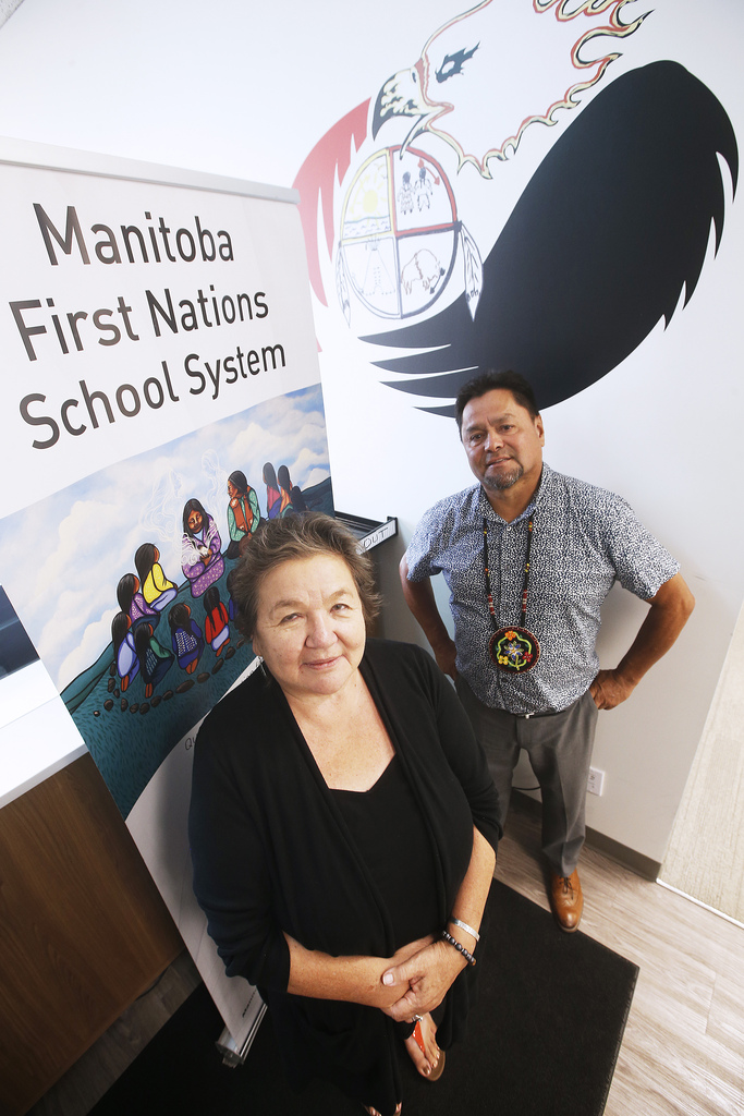 JOHN WOODS / WINNIPEG FREE PRESS
Nora Murdock, Director of Instructional Services at the Manitoba First Nations School System, and Charles Cochrane, Executive Director of Manitoba First Nations Education Resource Centre are working to get their students back to class. (John Woods / Winnipeg Free Press)