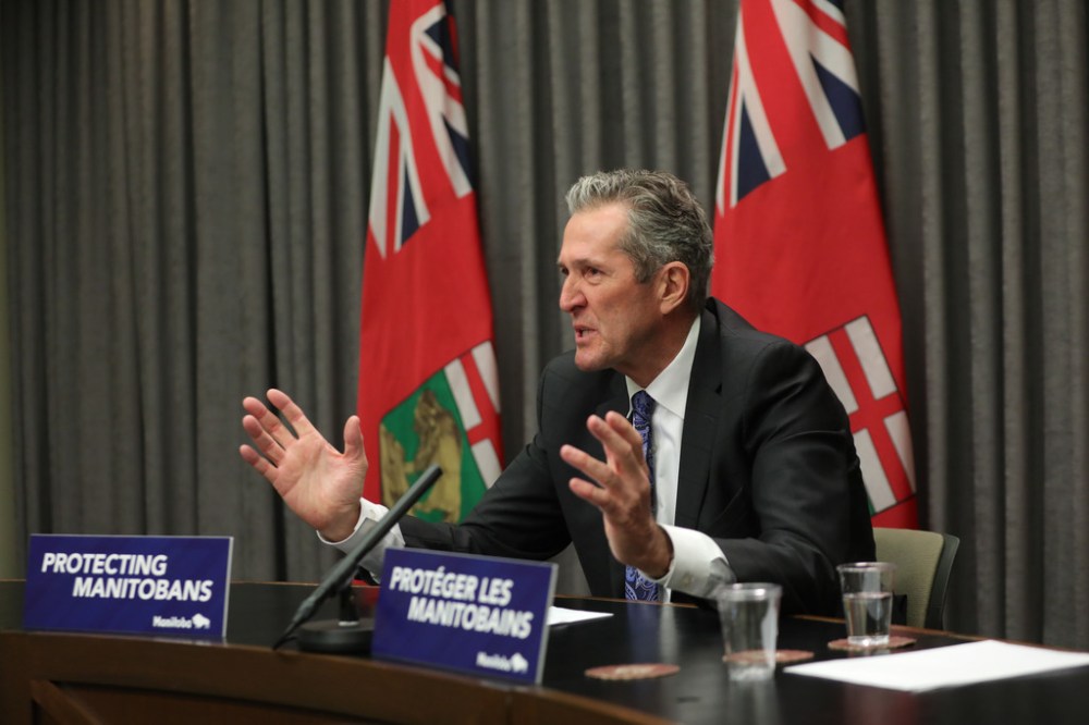 Premier Brian Pallister is concerned the province is going to get shortchanged on its supply of the vaccine. (Ruth Bonneville / Winnipeg Free Press)