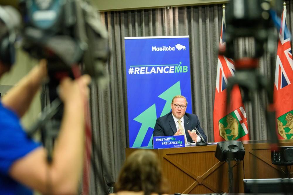 Finance Minister Scott Fielding says the province is facing an unprecedented fiscal challenge. (Jesse Boily / Winnipeg Free Press)