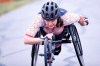 Leanne Taylor, team Canada para-triathlete, trains on her racing wheelchair in Oak Bluff, Manitoba, Wednesday, September 30, 2020. Taylor received funds from Canadian rower Silken Laumann to help purchase competitive equipment. THE CANADIAN PRESS/John Woods