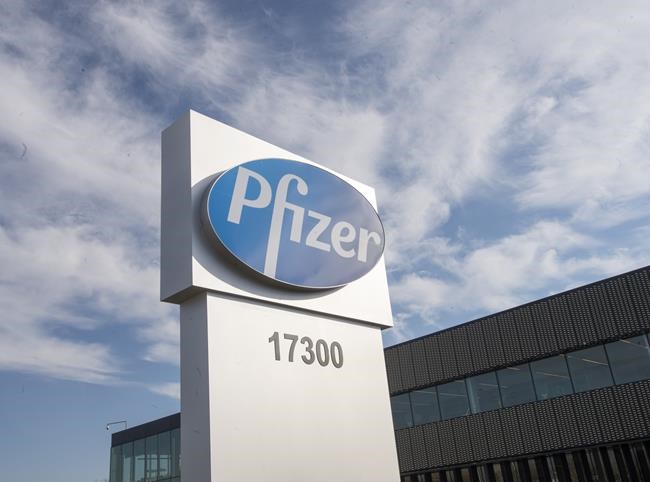 The corporate headquarters of Pfizer Canada are seen Monday, November 9, 2020 in Montreal.THE CANADIAN PRESS/Ryan Remiorz