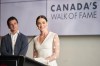 Canadian ice dancers Tessa Virtue and Scott Moir speak during a ceremony unveiling their star on Canada's Walk of Fame during a ceremony in London, Ont. on Wednesday, August 7, 2019. Tessa Virtue doesn't feel the same sense of exhilaration or rush of adrenalin as she did standing at centre-ice after a gold-medal performance. At least not on that scale or of that magnitude. And that's OK.  THE CANADIAN PRESS/Geoff Robins