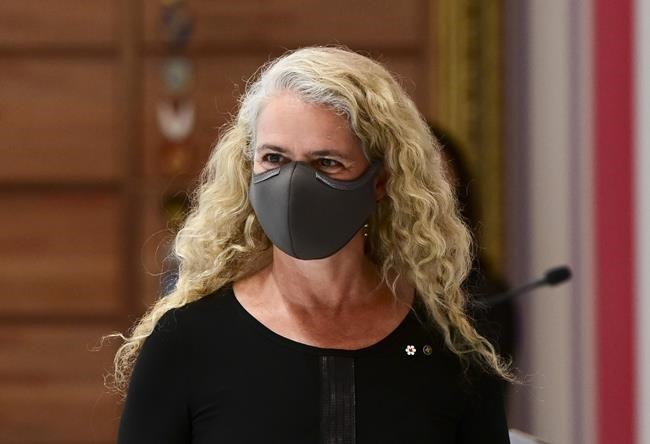 Governor General Julie Payette takes part in a swearing in ceremony at Rideau Hall in Ottawa on Tuesday, Aug. 18, 2020. As Payette steps down from leading one of the country's most high-profile workplaces, many workers  may relate to the allegations of harassment and bullying by the boss at Rideau Hall. THE CANADIAN PRESS/Sean Kilpatrick