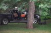 A police robot is shown near a pickup truck inside the grounds of Rideau Hall in Ottawa on Thursday, July 2, 2020. A Manitoba man who rammed a gate at Rideau Hall before arming himself and heading on foot toward Prime Minister Justin Trudeau's home last summer is expected to be sentenced today. THE CANADIAN PRESS/Adrian Wyld