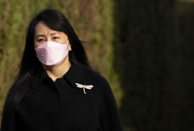 Meng Wanzhou, chief financial officer of Huawei, leaves her home in Vancouver on Wednesday, March 17, 2021. THE CANADIAN PRESS/Jonathan Hayward