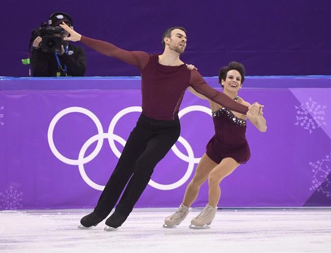 Canada's Meagan Duhamel and Eric Radford compete in the pairs figure skating free program at the Pyeonchang Winter Olympics Thursday, February 15, 2018 in Gangneung, South Korea. THE CANADIAN PRESS/Paul Chiasson