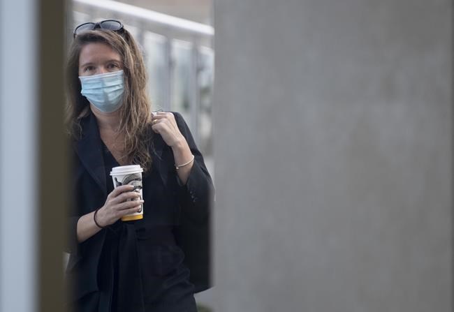 Katie Telford, Chief of Staff to Prime Minister Justin Trudeau arrives for the first day of a Liberal cabinet retreat in Ottawa, Monday September 14, 2020. THE CANADIAN PRESS/Adrian Wyld
