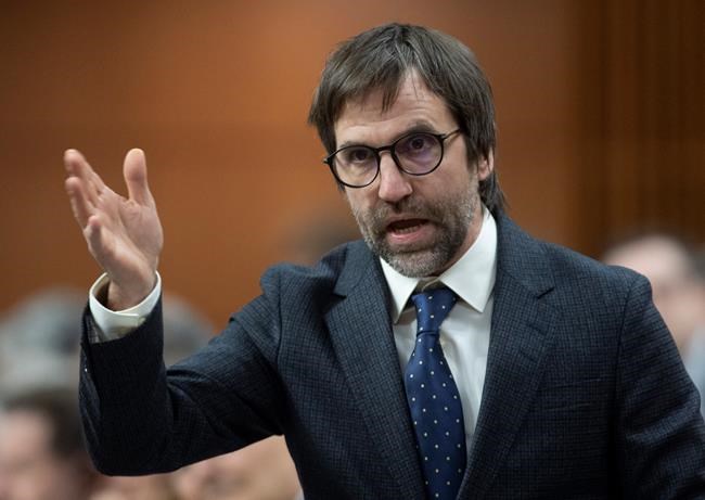 Minister of Canadian Heritage Steven Guilbeault responds to a question during Question Period in the House of Commons, Monday, February 3, 2020 in Ottawa. THE CANADIAN PRESS/Adrian Wyld
