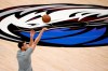 Dallas Mavericks center Dwight Powell (7) takes a warmup shot prior to playing the Los Angeles Clippers in Game 6 of an NBA basketball first-round playoff series in Dallas on June 4, 2021. THE CANADIAN PRESS/AP, Michael Ainsworth