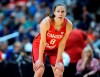 Canada's Kim Gaucher watches during a break in the second half of a women's exhibition basketball game in Bridgeport, Conn., on July 29, 2016. Canadian Kim Gaucher has won in her quest to bring baby Sophie to the Tokyo Olympics. The International Olympic Committee says it will now allow breastfeeding moms to bring their children to Tokyo. THE CANADIAN PRESS/AP, Jessica Hill