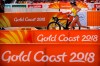 FILE - In this April 7, 2018 file photo, Ashleigh Gentle of Australia competes during the mixed team relay triathlon at the Southport Broadwater Parklands during the 2018 Commonwealth Games on the Gold Coast, Australia. Gentle, is looking forward to possibly representing her country again when the mixed team format makes its Olympic debut in Tokyo. That'll be in addition to her place in the women's individual race. (AP Photo/Mark Schiefelbein, File)