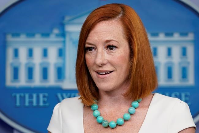 White House press secretary Jen Psaki speaks during the daily briefing at the White House in Washington, Monday, July 26, 2021. (AP Photo/Susan Walsh)