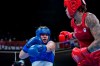 Canada's Tammara Thibeault, right, and Kazakhstan's Nadezhda Ryabets exchange punches during the women's middleweight boxing match at the Tokyo Summer Olympic Games, in Tokyo, Wednesday, July 28, 2021. Thibeault's Olympic quest will continue after the 24-year-old won the bout by split decision. THE CANADIAN PRESS/AP-Frank Franklin II, POOL