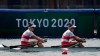 Canada's Gabrielle Smith and Jessica Sevick compete in the women's double sculls rowing final event during the Tokyo Summer Olympic Games, in Tokyo, Wednesday, July 28, 2021. THE CANADIAN PRESS/Adrian Wyld