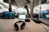 A console of interpreters at the main press center, at the 2020 Summer Olympics, Friday, July 30, 2021, in Tokyo, Japan. Unlike previous Olympics, all the interpretation is being done remotely with most interpreters working in booths at the main center. Their simultaneous translation can be accessed at all Olympic venues on an app. This eliminates interpreters getting tied up in traffic heading to an venue. (AP Photo/Luca Bruno)