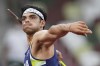 Neeraj Chopra, of India, competes in the men's javelin throw final at the 2020 Summer Olympics, Saturday, Aug. 7, 2021, in Tokyo. (AP Photo/Matthias Schrader)