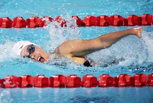 Canada's Aurelie Rivard swims her way to a silver medal for the women's SM10(Para) 200m Individual Medley during the swimming finals at the Commonwealth Games&nbsp;in Gold Coast, Australia,&nbsp;Saturday, April 7, 2018. THE CANADIAN PRESS/Ryan Remiorz