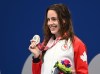 Canada's Aurelie Rivard celebrates after winning silver in the women's 100m backstroke at the 2020 Paralympic Games in Tokyo, Japan, Thursday, Sept.2, 2021. Rivard, a 25-year-old from Saint-Jean-sur-Richelieu, Que., was second in the 100-metre backstroke, roaring back after touching the wall in fifth at the halfway point. The medal was her fifth in Tokyo. THE CANADIAN PRESS/HO-Canadian Paralympic Committee/Scott Grant MANDATORY CREDIT