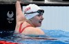 Canada's Danielle Dorris checks her time after winning a gold medal in the women's 50m butterfly at the 2020 Paralympic Games in Tokyo, Japan on Friday, Sept.3, 2021. THE CANADIAN PRESS/HO-Canadian Paralympic Committee-Scott Grant MANDATORY CREDIT