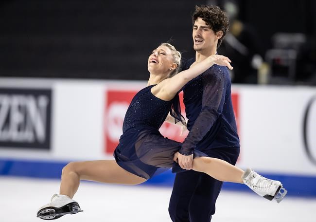 Canada's Piper Gilles and Paul Poirier perform their ice dance free dance program at the Skate Canada International figure skating competition, in Vancouver, on Saturday, October 30, 2021. THE CANADIAN PRESS/Darryl Dyck