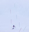 United States' Mikaela Shiffrin competes during the first run of an alpine ski, World Cup women's slalom in Levi, Finland, Sunday, Nov. 21, 2021. (AP Photo/Alessandro Trovati)
