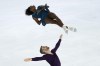 Vanessa James and Eric Radford, of Canada, compete in the Pairs Free Skating during the ISU figure skating France's Trophy, in Grenoble, French Alps, France, Saturday, Nov. 20, 2021. Recent positive COVID-19 tests could keep James and Radford out of Canadian figure skating's Olympic trials this week. THE CANADIAN PRESS/AP-Francois Mori