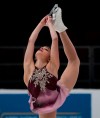 Madeline Schizas skates during the senior women’s short program at the National Skating Championships, in Ottawa, Friday, Jan. 7, 2022. Schizas of Oakville, Ont., is the leader after the women's short program at the Canadian figure skating championships. THE CANADIAN PRESS/Adrian Wyld