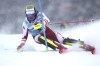 Austria's Manuel Feller speeds down the course during the first run of an alpine ski, men's World Cup slalom, in Adelboden, Switzerland, Sunday, Jan.9, 2022. (AP Photo/Gabriele Facciotti)