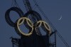 A worker labors to assemble the Olympic Rings onto of a tower on the outskirts of Beijing, China, Wednesday, Jan. 5, 2022. Researchers at a Toronto-based tech laboratory have uncovered security vulnerabilities and censorship frameworks in an app all 2022 Beijing Olympics attendees must use. THE CANADIAN PRESS/AP-Ng Han Guan