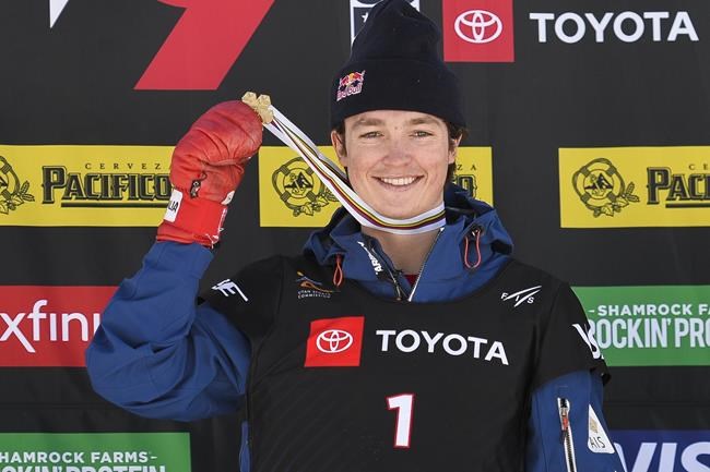 FILE - Gold medalist Scotty James of Australia celebrates after winning the men's snowboard halfpipe final at the freestyle ski and snowboard world championships, Friday, Feb. 8, 2019, in Park City, Utah. James envisions the best tricks at this year’s biggest halfpipe contests as the kind that only he can perform. One big question is whether the judges will agree. (AP Photo/Alex Goodlett, File)