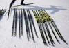 FILE - A Ukrainian skier heads out on the course to test skis for wax and snow conditions prior to the relay competition at the World Cup Biathlon, Saturday, Feb. 13, 2016, in Presque Isle, Maine. The on-again, off-again ban on high-end waxes that help cross country skis glide smoothly over the snow, but are toxic to your health and the environment, is on in some places, but not the cross country ski World Cup circuit or 2022 Beijing Olympics because the tester isn't ready. (AP Photo/Robert F. Bukaty, File)