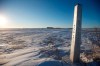 A border marker is shown just outside of Emerson, Man., on Thursday, Jan. 20, 2022. Police in a western state of India have begun delving deeper into the deaths of four Indian migrants whose bodies were found in Manitoba just short of the Canada-U. S. border. THE CANADIAN PRESS/John Woods